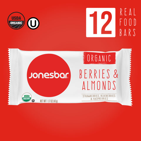 Organic Berries & Almonds Snack Bar Box of 12