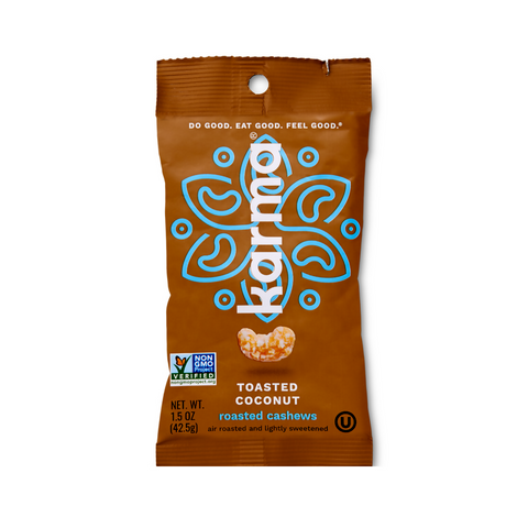 Toasted Coconut Roasted Cashews Snack Packs Karma