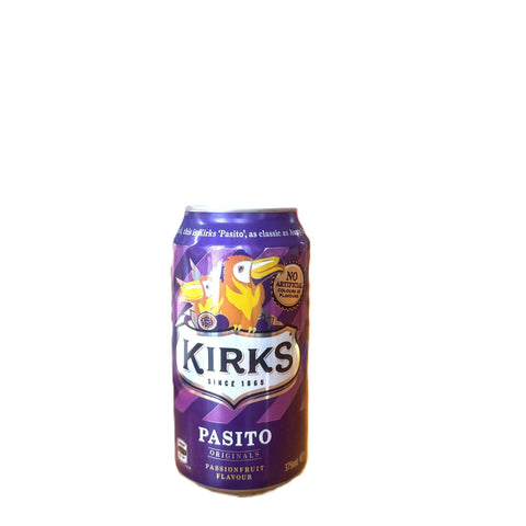 Kirks Pasito Classic Passionfruit Soda Drink 375mL Australia