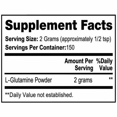 L-Glutamine Powder Unflavored Supplement 300g USA