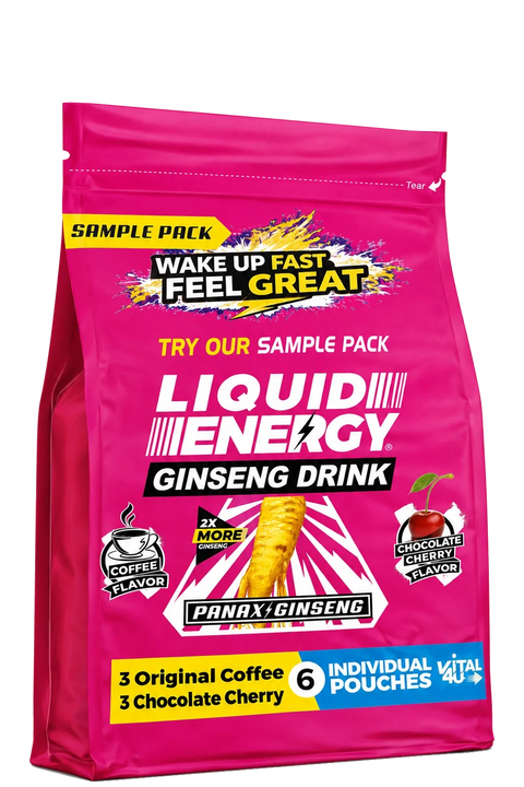 Liquid Energy Ginseng Sample Pack 6 Pouches Vital 4U