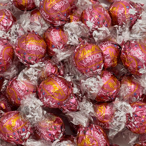 Lindt LINDOR Birthday Cake White Chocolate Truffles Bulk Value Bag