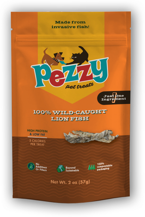Pezzy Pets Lionfish Single Ingredient Sticks Treats Bag