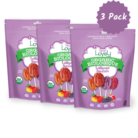 Organic Natural Flavors Lollipops Lovely Candy Co.