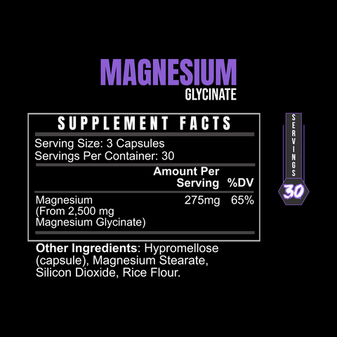 Magnesium Glycinate Highly Absorbable Supplement BLACKLABEL