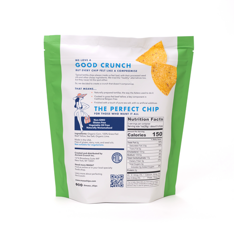 MASA Lime Seasoned Tortilla Chips Bag 5 oz