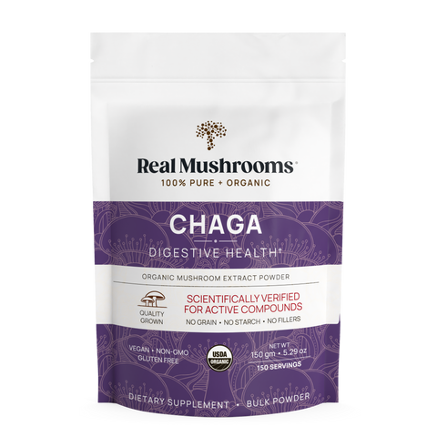 Organic Chaga Extract Powder Wild Harvested Bulk Real Mushrooms