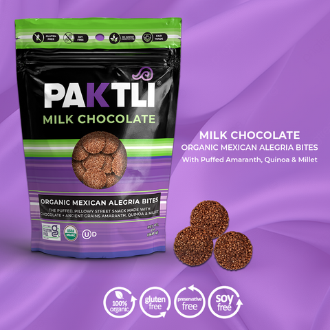 Milk Chocolate Puffed Ancient Grains Alegria Bites