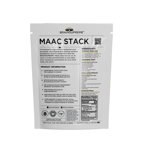 MAAC Stack Adaptogens Mushrooms Aminos Cacao Supplement BRAINSUPREME