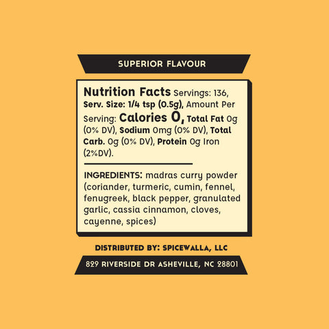 Madras Curry Powder Warm Citrus Flavor Spicewalla