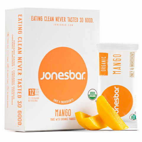 Organic Mango Almond Snack Bar Box of 12 Jonesbar