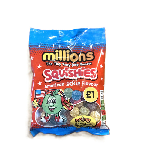 Millions Squishies American Sour Mix Extra-Chewy Jelly Sweets UK