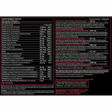 Myogenix Myovite Multi-Vitamin - 44 Capsules