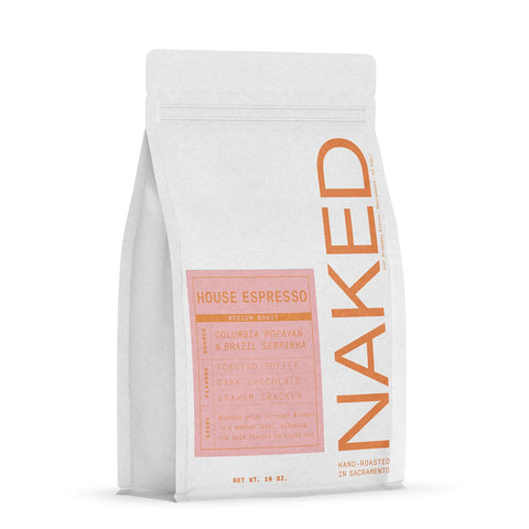 House Espresso Medium Roast Coffee Blend Naked Coffee