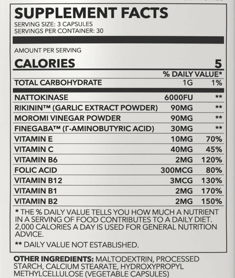 Nattokinase 6,000 FU Blend Dietary Supplement Crane Wellness