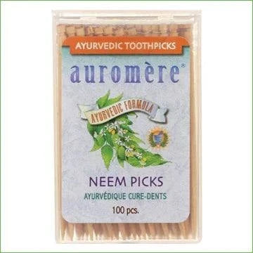Ayurvedic Neem Picks Natural Toothpicks AUROMERE 100 pc