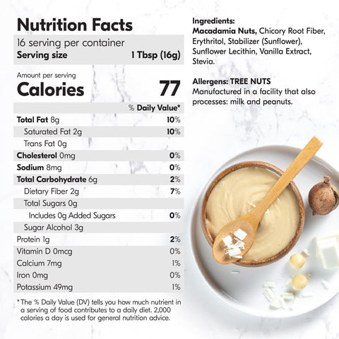 Macadamia Nut Butter White Chocolate Flavor Nut Butter House of Macadamias