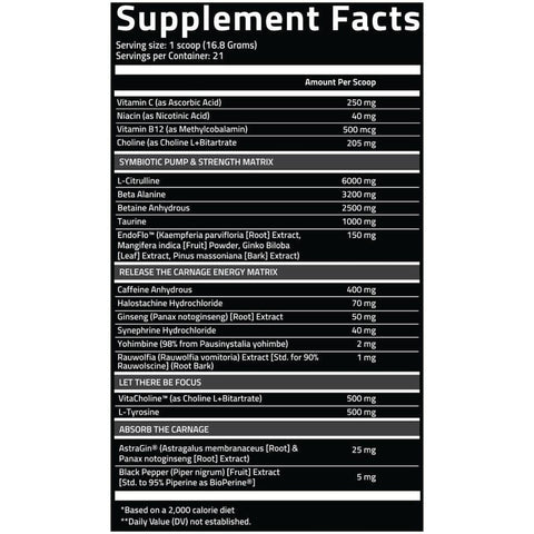 NutriFitt Carnage Pre-Workout