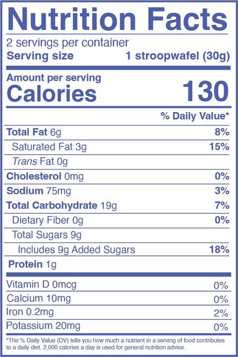 Coffee Caramel Plant Based Stroopwafels Box 12 packs x 2-pack case Stroop Club