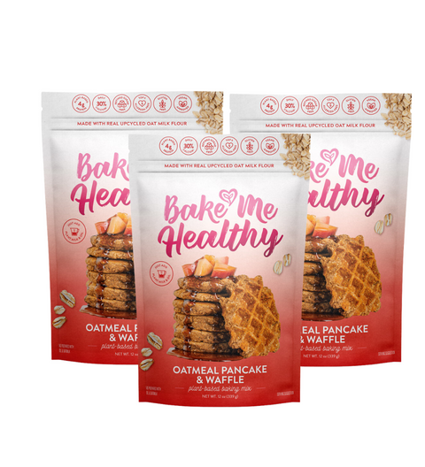 Oatmeal Protein Pancake & Waffle Plant-Based Baking Mix Bake Me Healthy