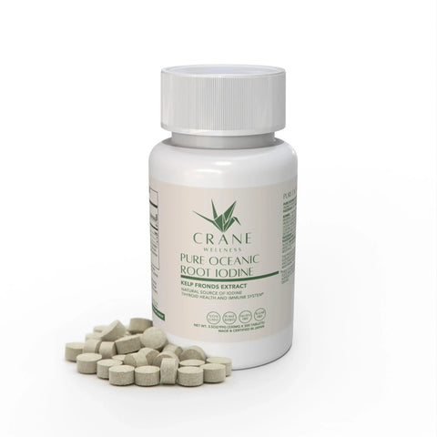Pure Oceanic Root Iodine Naturally Sourced Kelp Root Tablets Crane Wellness