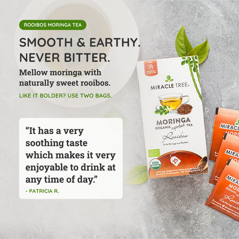 Organic Moringa Tea - Rooibos - Caffeine-Free Herbal Tea