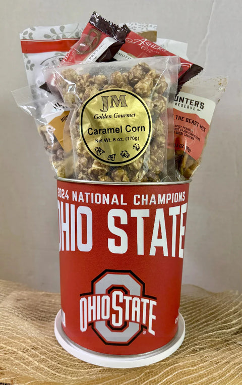 2024 National Champions Ohio State Buckeyes Gift Tin Basket