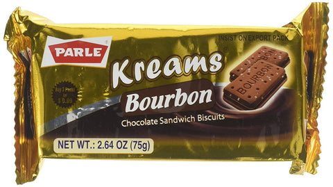 PARLE Kreams Bourbon Chocolate Cream Biscuits - 75 Grams (2.64oz)
