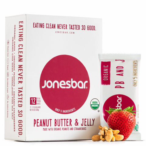 PB + J Organic Snack Bar Box of 12 Jonesbar
