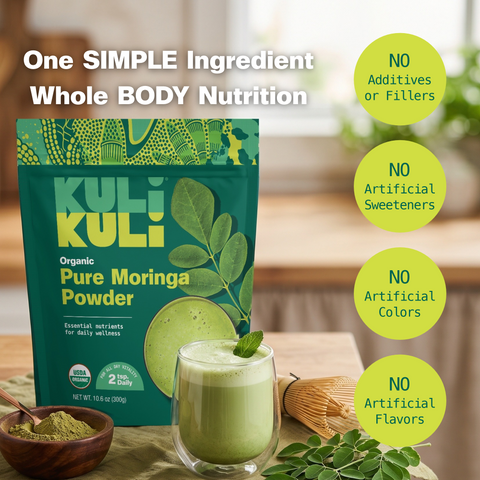 Pure Moringa Powder Energy Boost Nutrient-Dense Supplement