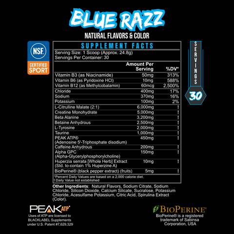 Pre Hustle V3 Performance Boosting Pre-Workout Supplement BLACKLABEL