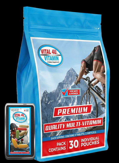 Vital 4U Premium 30-Day Multivitamin Daily Convenience Pouches