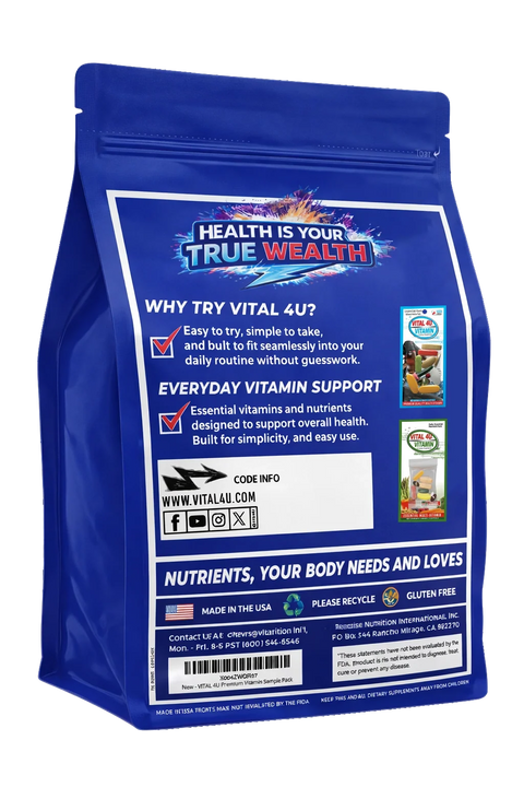Vital 4U Premium and Essential Multivitamin Sample Pack - 6 Pouches