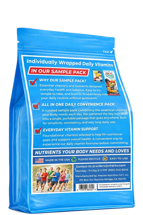 Vital 4U Premium 30-Day Multivitamin Daily Convenience Pouches
