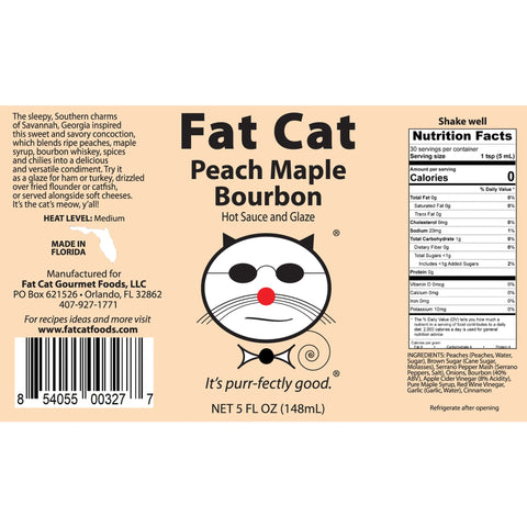Peach Maple Bourbon Hot Sauce and Glaze