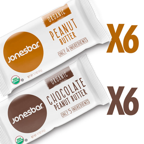 Peanut Lovers Organic Variety Pack Snack Bars Jonesbar