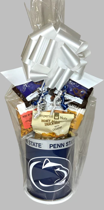 Penn State Nittany Lions Gift Tin Basket - USA Made with Premium Snacks