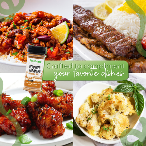 Peppered Habanero Low Sodium Hot Grill Spice FreshJax