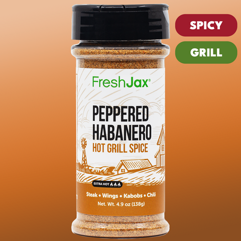 Peppered Habanero Low Sodium Hot Grill Spice FreshJax