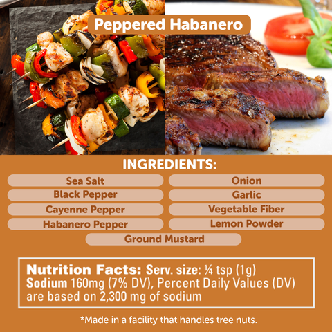 Peppered Habanero Low Sodium Hot Grill Spice FreshJax