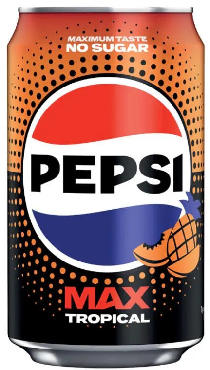 Zero Sugar Tropical Cola Soda Pepsi Max Tropical UK