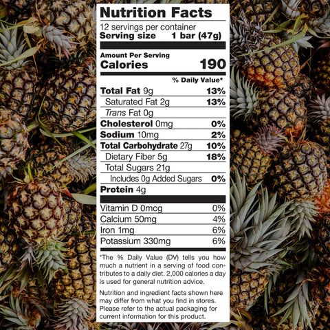 Pineapple Coconut Organic Snack Bar Box of 12