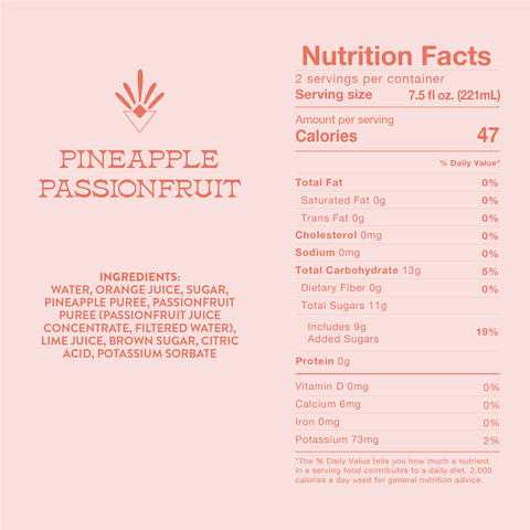 Sparkling Pineapple Passionfruit Premium Cocktail Mixer 8 Cans 7.5 oz Root Elixirs