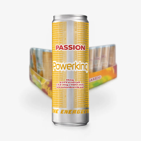 Passion Fruit Energy Drink Tropical Imported Swedish Powerking