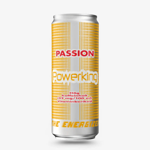 Passion Fruit Energy Drink Tropical Imported Swedish Powerking