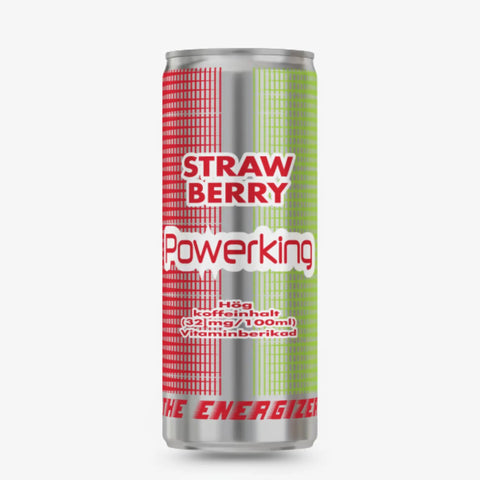 Powerking Strawberry Energy Drink – Imported Strawberry Energy Drink (Sweden)