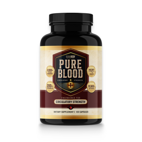 PureBlood Vitamin K2 MK-7 Citrus Bergamot Nattokinase Heart Health Supplement CleanForm Nutrition