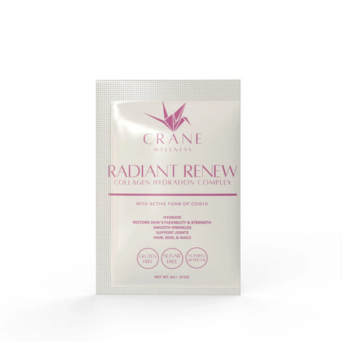 Radiant Renew Travel Size Marine Collagen Peptides Pouches Crane Wellness