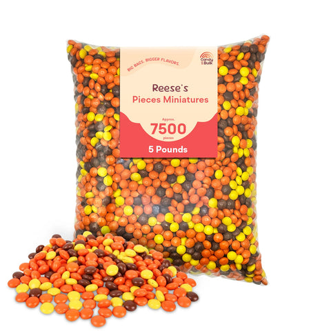 Reese's Pieces Minis Peanut Butter Candy Bulk Value Bag