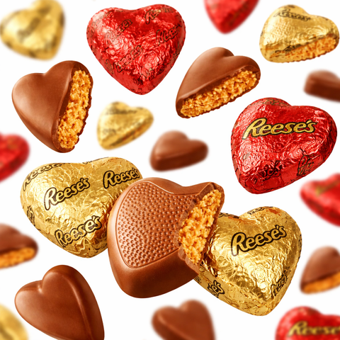 Reese's Peanut Butter Hearts Milk Chocolate Candy Bulk Value Bag